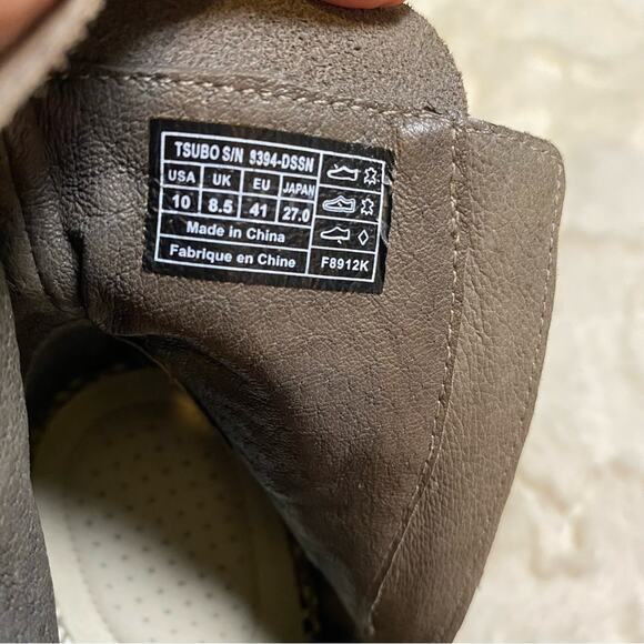 New Tsubo Sevan Desert Snakeskin Leather Peep Toe Booties Size 10‎ Ankle Boots - Picture 9 of 13